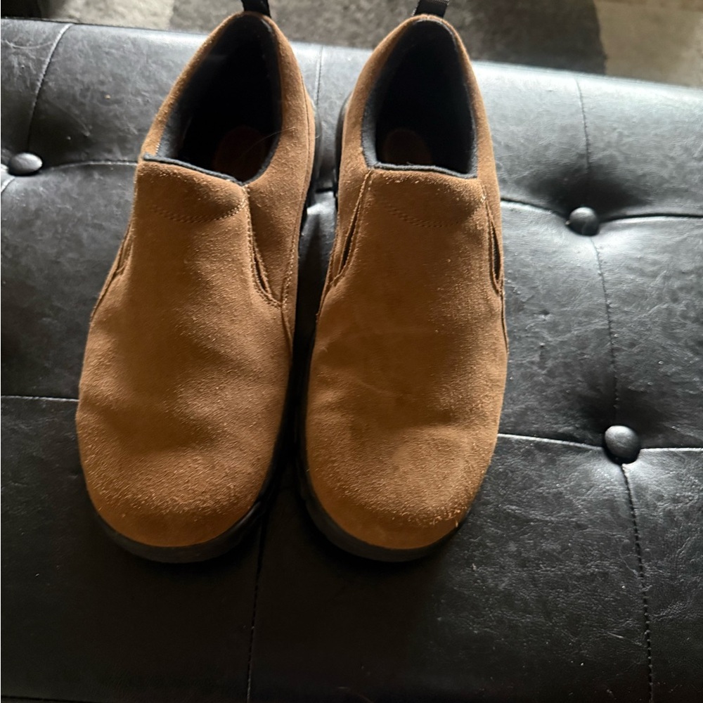Elegant Tan Suede women's Loafers